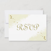Schöne goldene Blüte RSVP Karte (Rückseite)