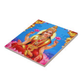 Schöne goldene Lakshmi Diwali Göttin Fliese (Seite)