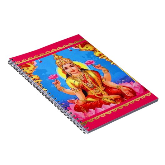 Schöne goldene Lakshmi Diwali Göttin Notizblock (Rechte Seite)