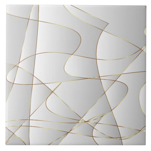 Schöne goldene Linien Fliese (Vorderseite)