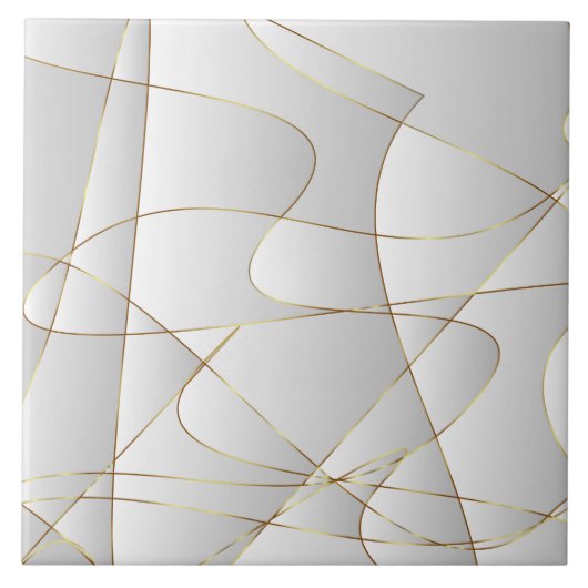 Schöne goldene Linien Fliese (Vorderseite)