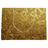 Schöne goldene Muster große Geschenktasche Geschenktüte (Vorderseite)