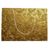 Schöne goldene Muster große Geschenktasche Geschenktüte (Rückseite)