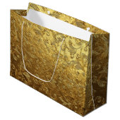Schöne goldene Muster große Geschenktasche Geschenktüte (Vorderseite Schrägansicht)