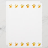 Schöne goldene Paws Papier Blätter (Vorne/Hinten)