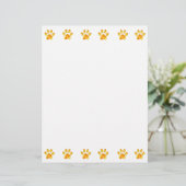 Schöne goldene Pfoten Papierbögen (Stehend Vorderseite)