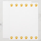 Schöne goldene Pfoten Papierbögen (Vorne/Hinten)