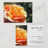 Schöne goldene Rose Blume Erfolg beruflich Visitenkarte (Vorne/Hinten)