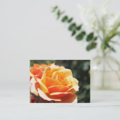 Schöne goldene Rose Blume Erfolg beruflich Visitenkarte (Stehend Vorderseite)