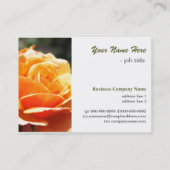 Schöne goldene Rose Blume Erfolg beruflich Visitenkarte (Rückseite)