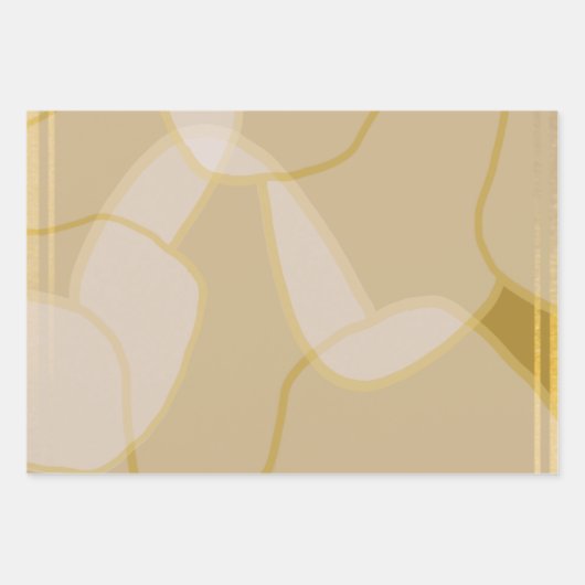 Schöne goldfarbene grüne Blüte Geschenkpapier Set (Vorderseite 3)