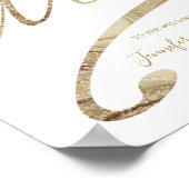 Schöne Goldkalligrafie Begrüßungspapier Poster (Ecke)