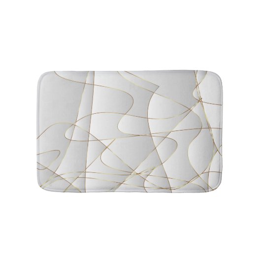 Schöne Goldlinien Badematte (Vorderseite)