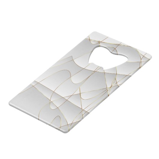 Schöne Goldlinien Geldbeutel Flaschenöffner (Vorderseite Schrägansicht)