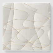 Schöne Goldlinien Steinuntersetzer (Vorderseite)