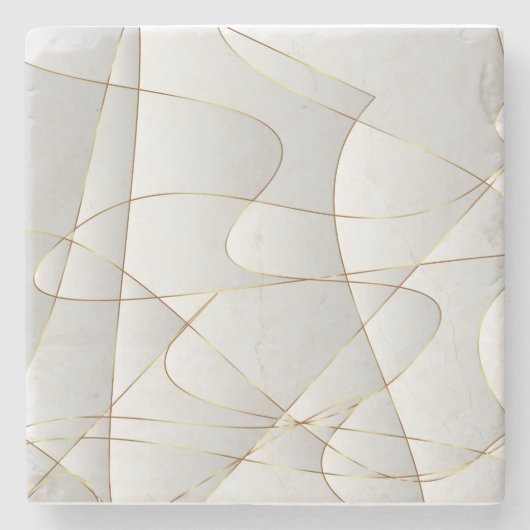 Schöne Goldlinien Steinuntersetzer (Vorderseite)