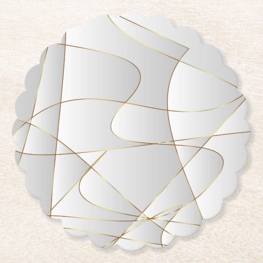 Schöne Goldlinien Untersetzer (Vorderseite)