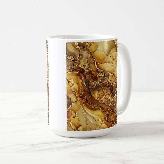 Schöne Goldmarmor Kaffeetasse (VorderseiteRechts)