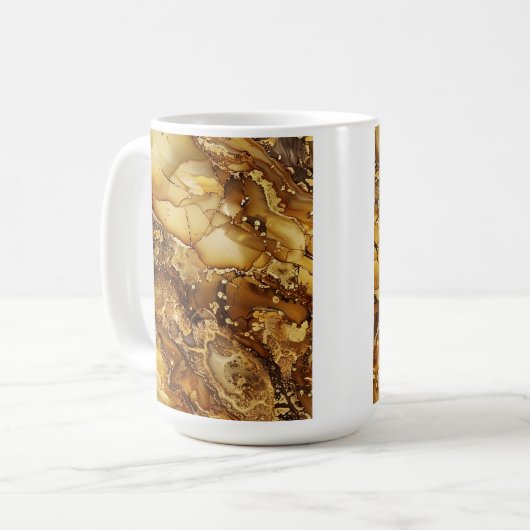 Schöne Goldmarmor Kaffeetasse (Vorderseite Links)