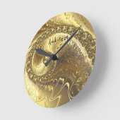 Schöne Goldtöne Runde Wanduhr (Winkel)