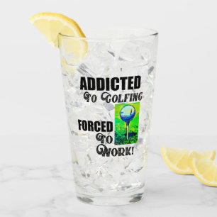 Schöne Golfarbeit Zitat Sportwagen Männer Glas