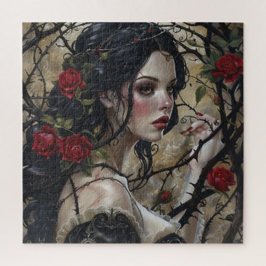 Schöne Gothic-Frau Puzzle (Vertikal)