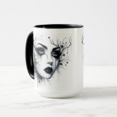 Schöne Gothic-Frau Tasse (Vorderseite Links)