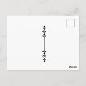 Schöne gotische Fee auf schwarzem Pferd Postkarte (Rückseite)