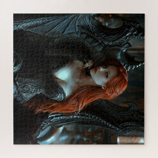 Schöne Gotische Frau im Drachenchor Puzzle (Horizontal)