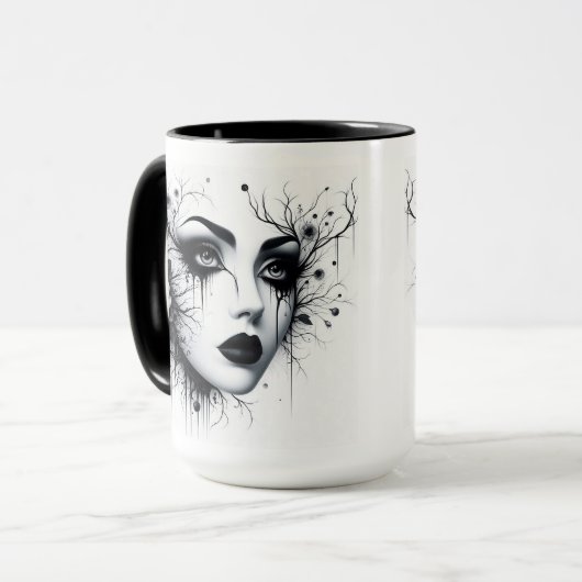 Schöne gotische Frau Tasse (Vorderseite Links)