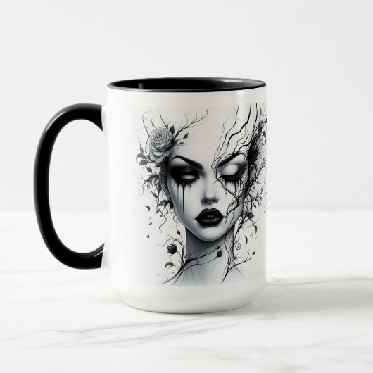 Schöne gotische Frau Tasse (Links)