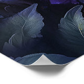 Schöne Gotische Frau und ihre weiße Katze Poster (Ecke)