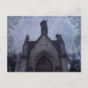 Schöne gotische Friedhof-Krypta Postkarte