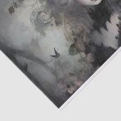 Schöne gotische Königin mit Blume Decoupage Seidenpapier (Ausschnitt)