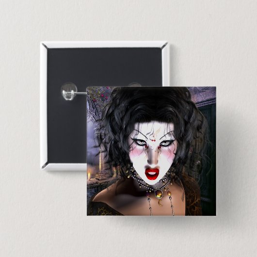 Schöne gotische Kunst Button (Vorne & Hinten)