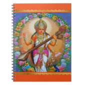 Schöne Göttin Saraswati Notizblock (Vorderseite)
