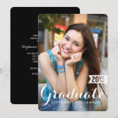 Schöne Graduiertenparty 2015 Einladung (Vorne/Hinten)