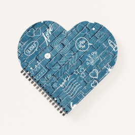 Schöne Graffiti Art on Wall Green Calligraphy Notizblock