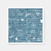 Schöne Graffiti Art on Wall Green Calligraphy Serviette (Vorderseite)