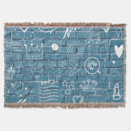 Schöne Graffiti auf der Mauer Grüne Kalligrafie Decke