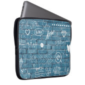 Schöne Graffiti auf der Mauer Grüne Kalligrafie Laptopschutzhülle (Vorne Rechts)