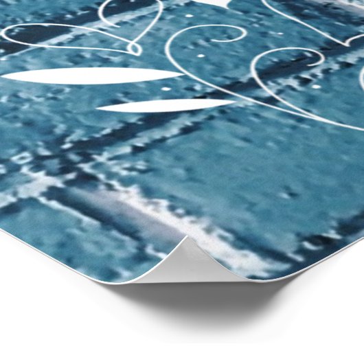 Schöne Graffiti auf der Mauer Grüne Kalligrafie Poster (Ecke)