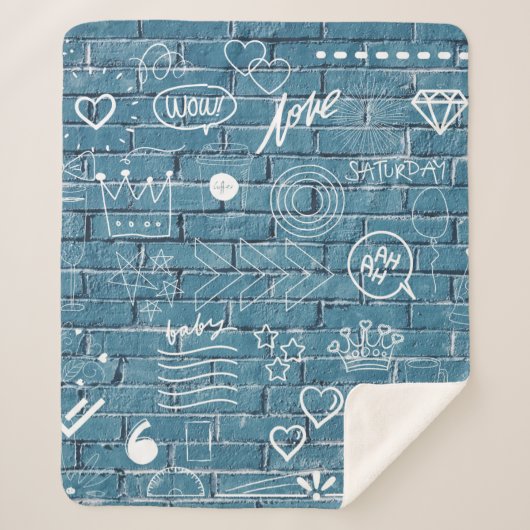 Schöne Graffiti auf der Mauer Grüne Kalligrafie Sherpadecke (Vorderseite)