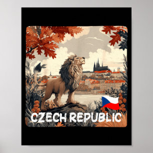 Schöne Grafik der tschechischen Republik Stadt mit Poster