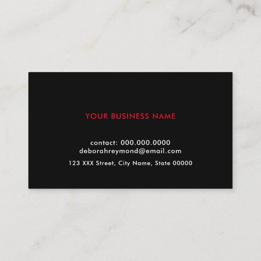 schöne grafische feminine rote Lippen Schönheitssc Visitenkarte (Rückseite)