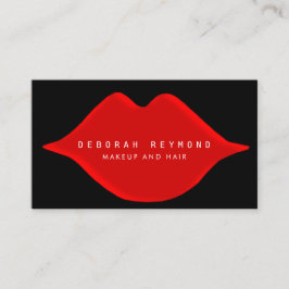 schöne grafische feminine rote Lippen Schönheitssc Visitenkarte
