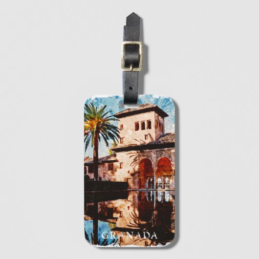 Schöne Granada Spanien Alahmbra Gepäckanhänger (Vorderseite Vertikal)