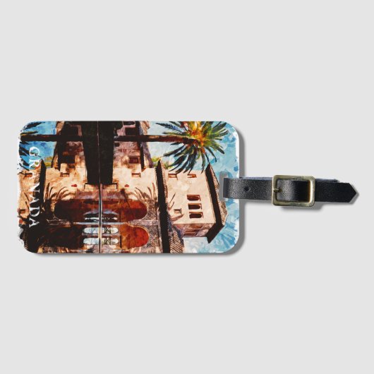 Schöne Granada Spanien Alahmbra Gepäckanhänger (Vorderseite (Horizontal))