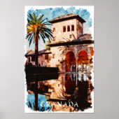 Schöne Granada Spanien Alahmbra Poster (Vorne)