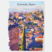 Schöne Granada Spanien Watercolor Ansicht Magnet (Vorderseite)